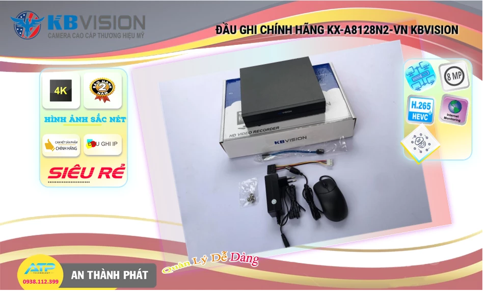 Đầu Ghi Camera KBvision KX-A8128N2-VN Chất Lượng Đầu Ghi Camera KBvision KX-A8128N2-VN Chất Lượng