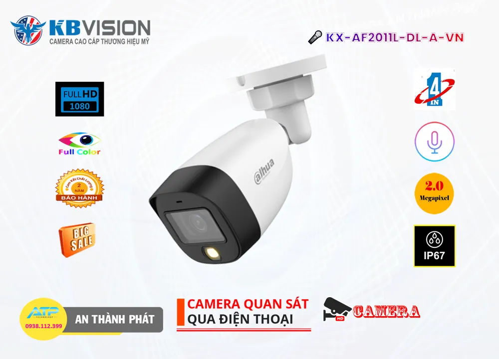 Camera KX-AF2011L-DL-A-VN IP67 tích hợp mic