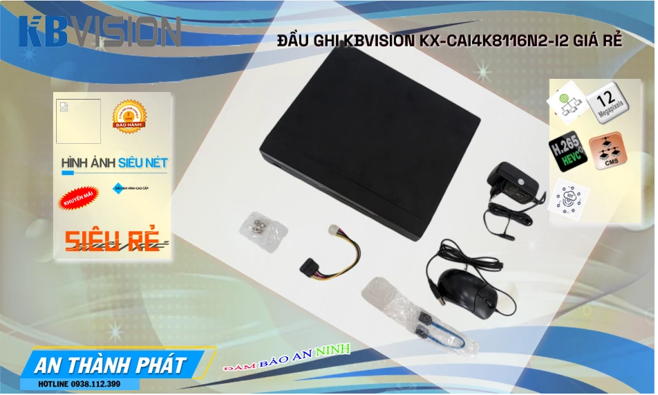 Đầu Thu KBvision KX-CAi4K8116N2-I2 Đầu Thu KBvision KX-CAi4K8116N2-I2