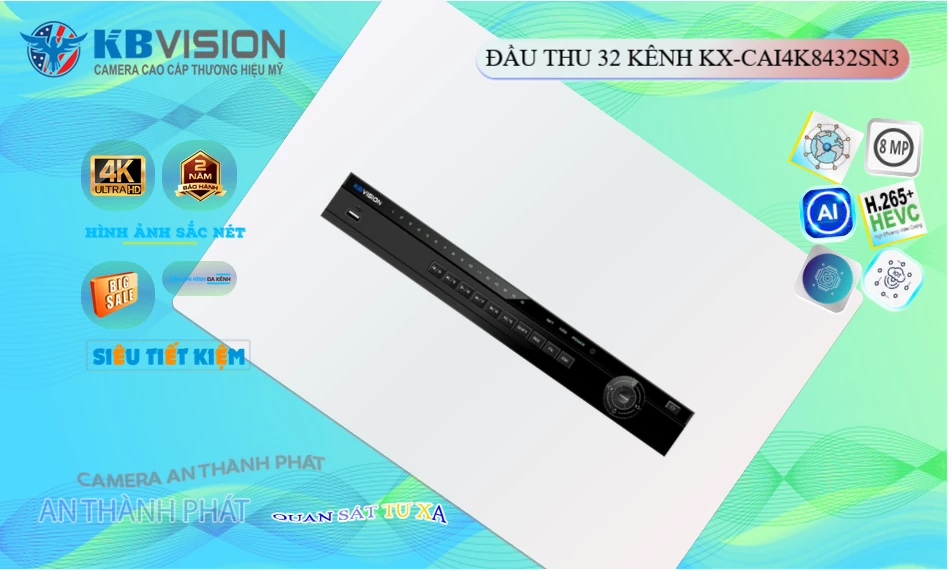 KX-CAi4K8432SN3 KBvision Sắc Nét KX-CAi4K8432SN3 KBvision Sắc Nét