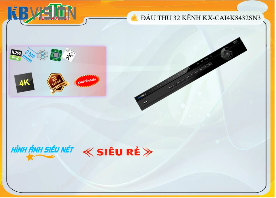 KX-CAi4K8432SN3 KBvision Sắc Nét KX-CAi4K8432SN3 KBvision Sắc Nét