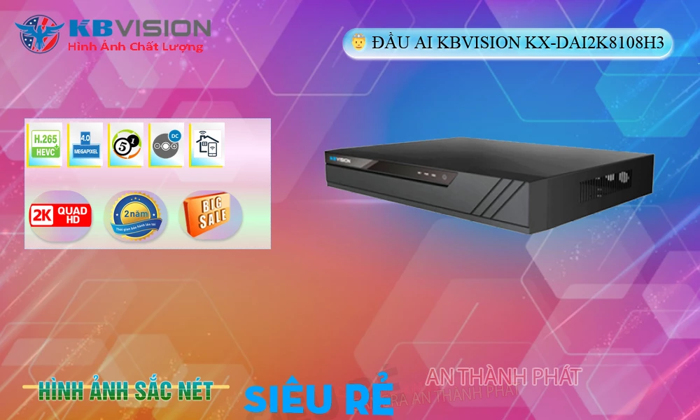 KX-DAi2K8108H3 Đầu Ghi Hình Chất Lượng