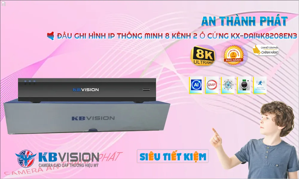 KX-DAi4K8208EN3 Đầu ghi Camera KBvision Chất Lượng KX-DAi4K8208EN3 Đầu ghi Camera KBvision Chất Lượng