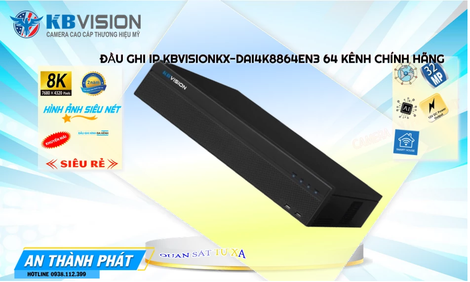 Đầu Ghi KX-DAi4K8864EN3 Thiết kế Đẹp