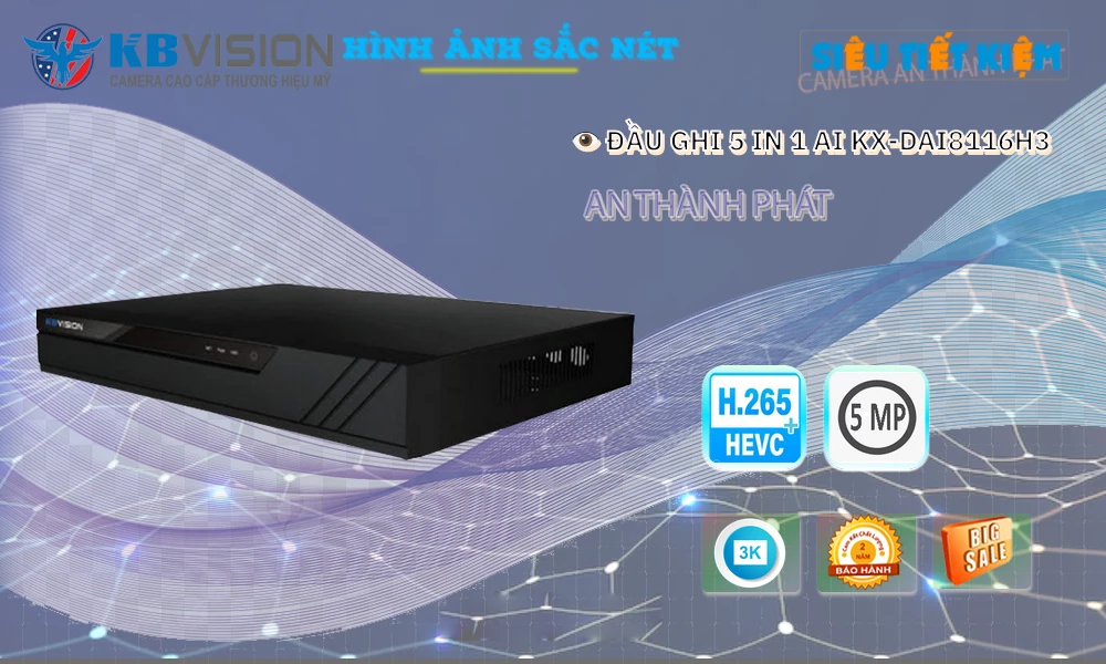 ❇ Đầu Ghi Camera KX-DAi8116H3 KBvision Mẫu Đẹp ❇ Đầu Ghi Camera KX-DAi8116H3 KBvision Mẫu Đẹp