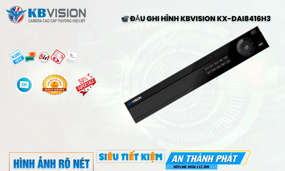KX-DAi8416H3 Đầu Ghi Hình Chất Lượng ✨