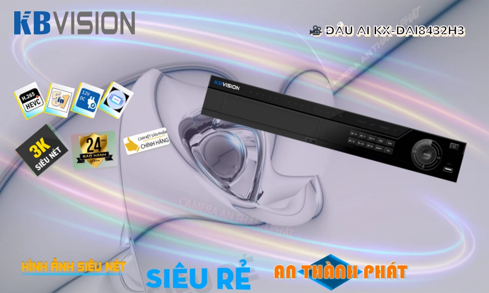Đầu Ghi Camera KX-DAi8432H3  KBvision Sắc Nét
