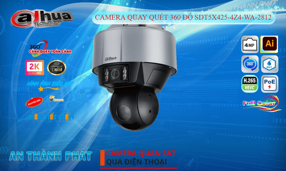 SDT5X425-4Z4-WA-2812 sắc nét Dahua