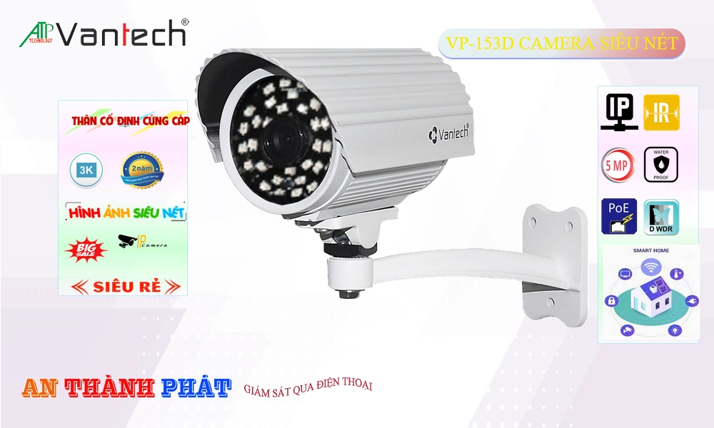 VP-153D Camera Công Nghệ POE Thiết kế Đẹp VanTech