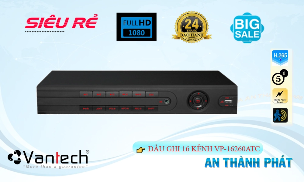Đầu ghi VanTech VP-16260ATC Tiết Kiệm