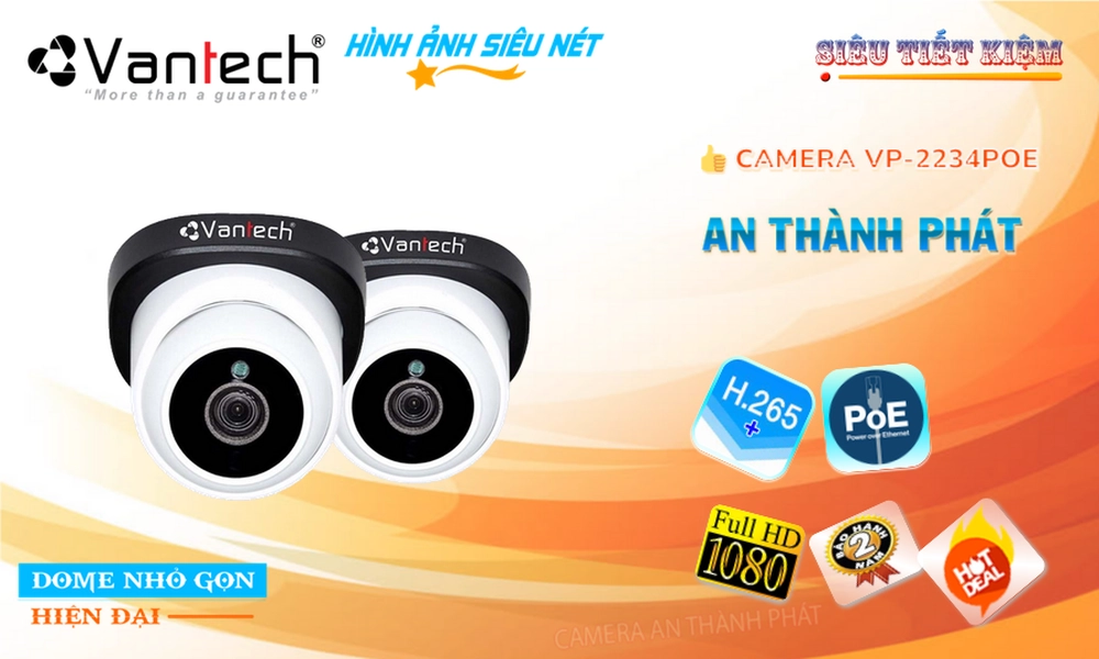 ✲  Camera VanTech Thiết kế Đẹp VP-2234POE