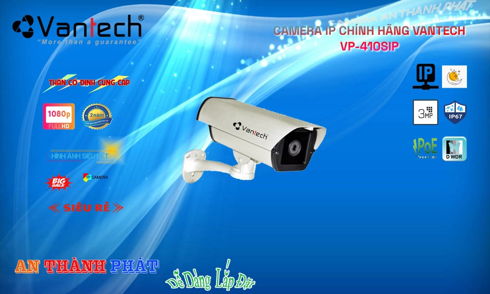 🌟👌 Camera Giá Rẻ VanTech VP-410SIP Ip Sắc Nét Công Nghệ Mới