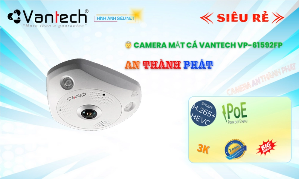 VP-61592FP Camera Cấp Nguồ Qua Dây Mạng VanTech