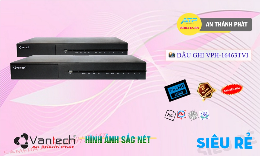 VPH-16463TVI Đầu Ghi Hình Chức Năng Cao Cấp ✅