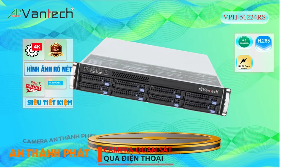 VPH-51224RSĐầu ghi Camera  VanTech Sắc Nét