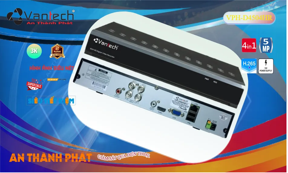 Đầu Ghi  VanTech Thiết kế Đẹp VPH-D4504HR