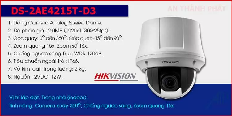 Camera DS 2AE4215T D3