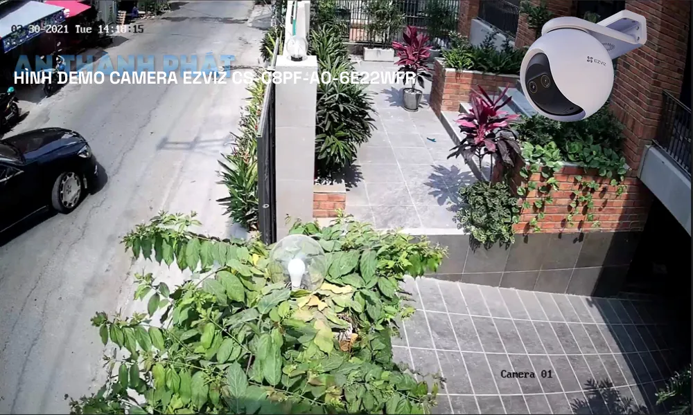 hình demo camera Ezviz ngoài trời CS-C8PF-A0-6E22WFR