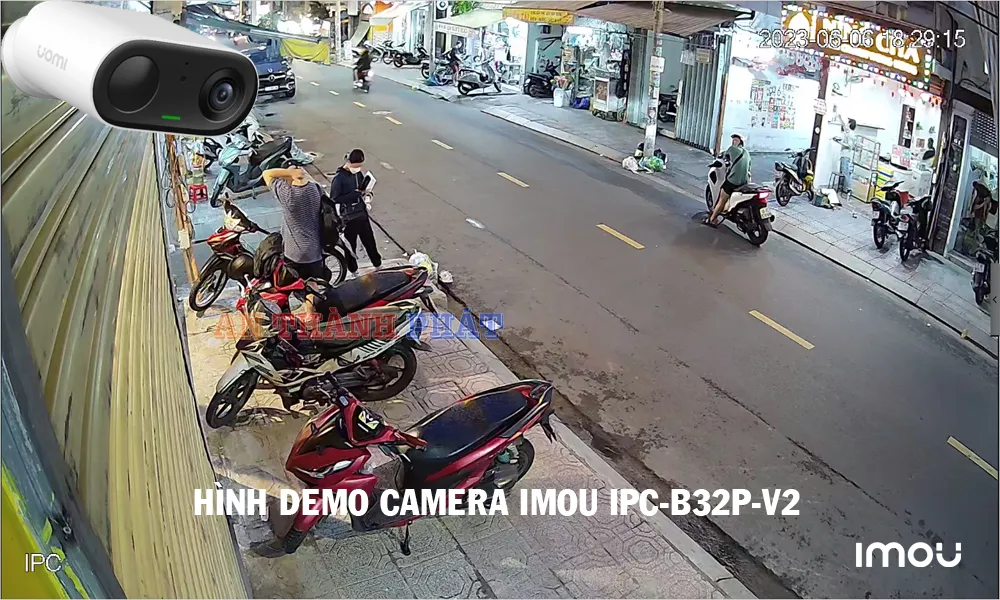 hình ảnh demo của camera wifi imou dùng pin IPC-B32P-V2