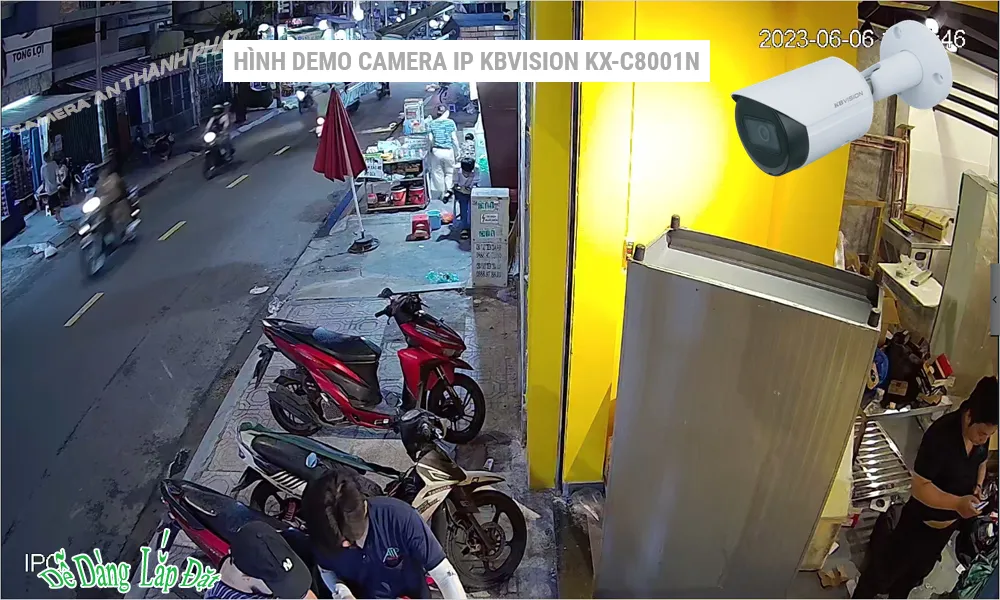 hình demo camera IP Kbvision KX-C8001N