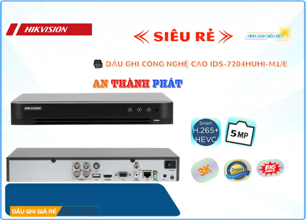 iDS-7204HUHI-M1/E Đầu Ghi Hình Chức Năng Cao Cấp iDS-7204HUHI-M1/E Đầu Ghi Hình Chức Năng Cao Cấp