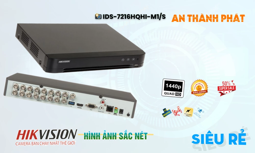iDS-7216HQHI-M1/SĐầu ghi Camera  Hikvision Hình Ảnh Đẹp